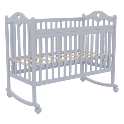 Кроватка колесо-качалка Incanto Sofi KR-0008/4С серый 01